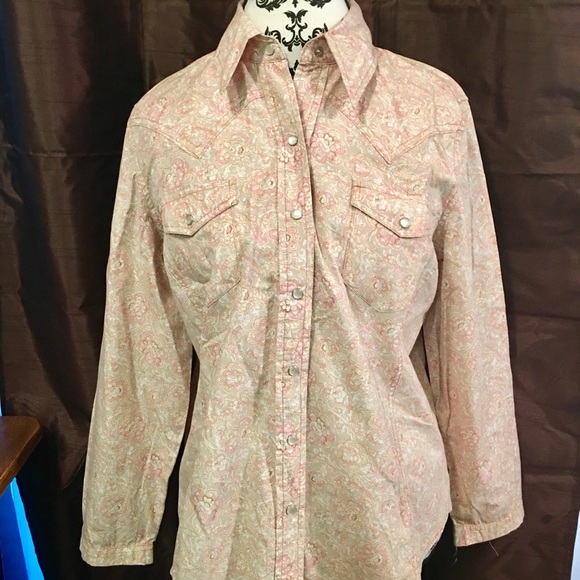 Gap paisley long sleeve button down nwot - Picture 2 of 5